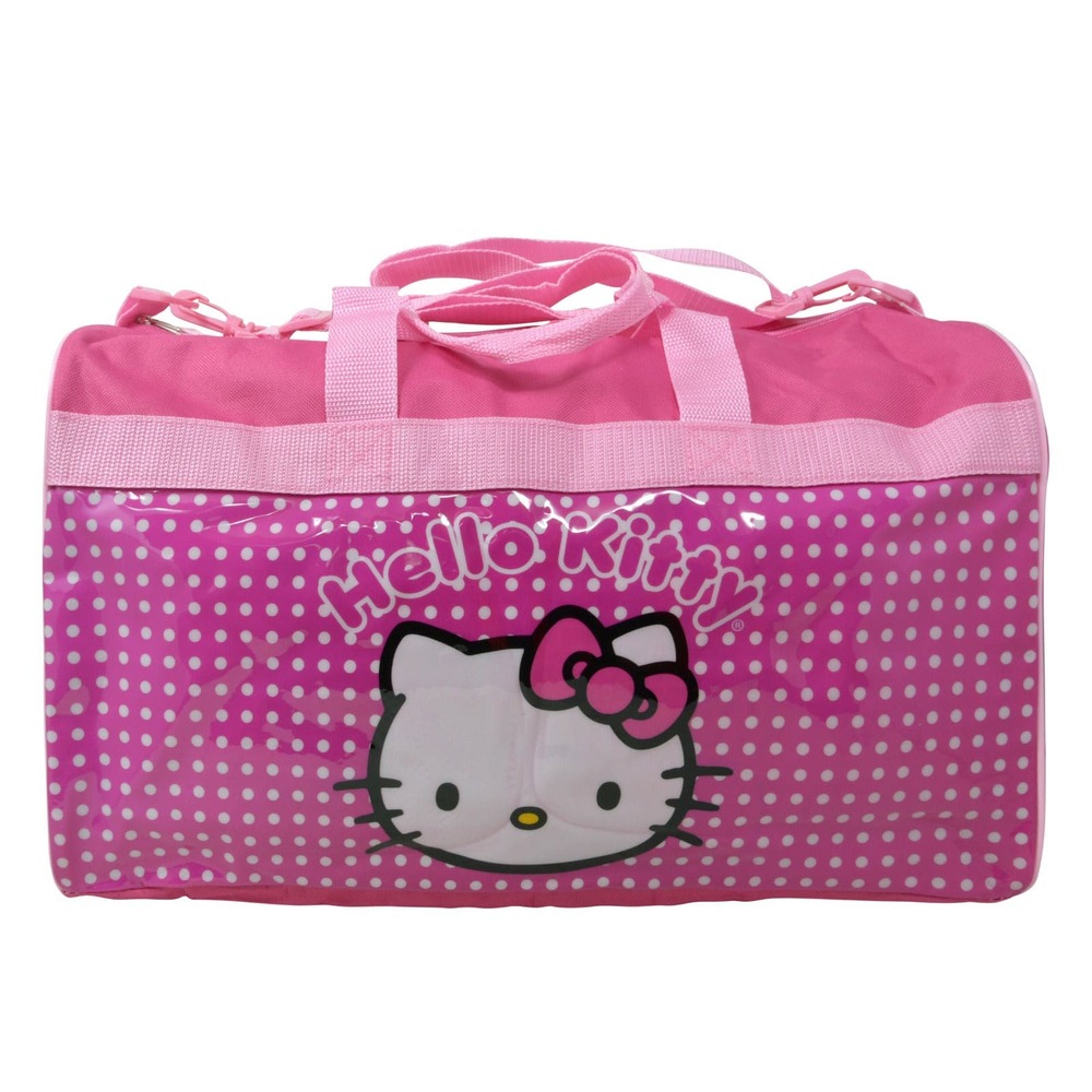 Hello Kitty Duffle Bag with PVC Printed Panel